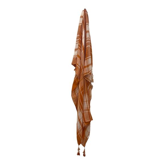 Altar'd State Accessories - NWT Altar'd State Orange White Tennessee Go Vols UT Plaid Tassel Scarf